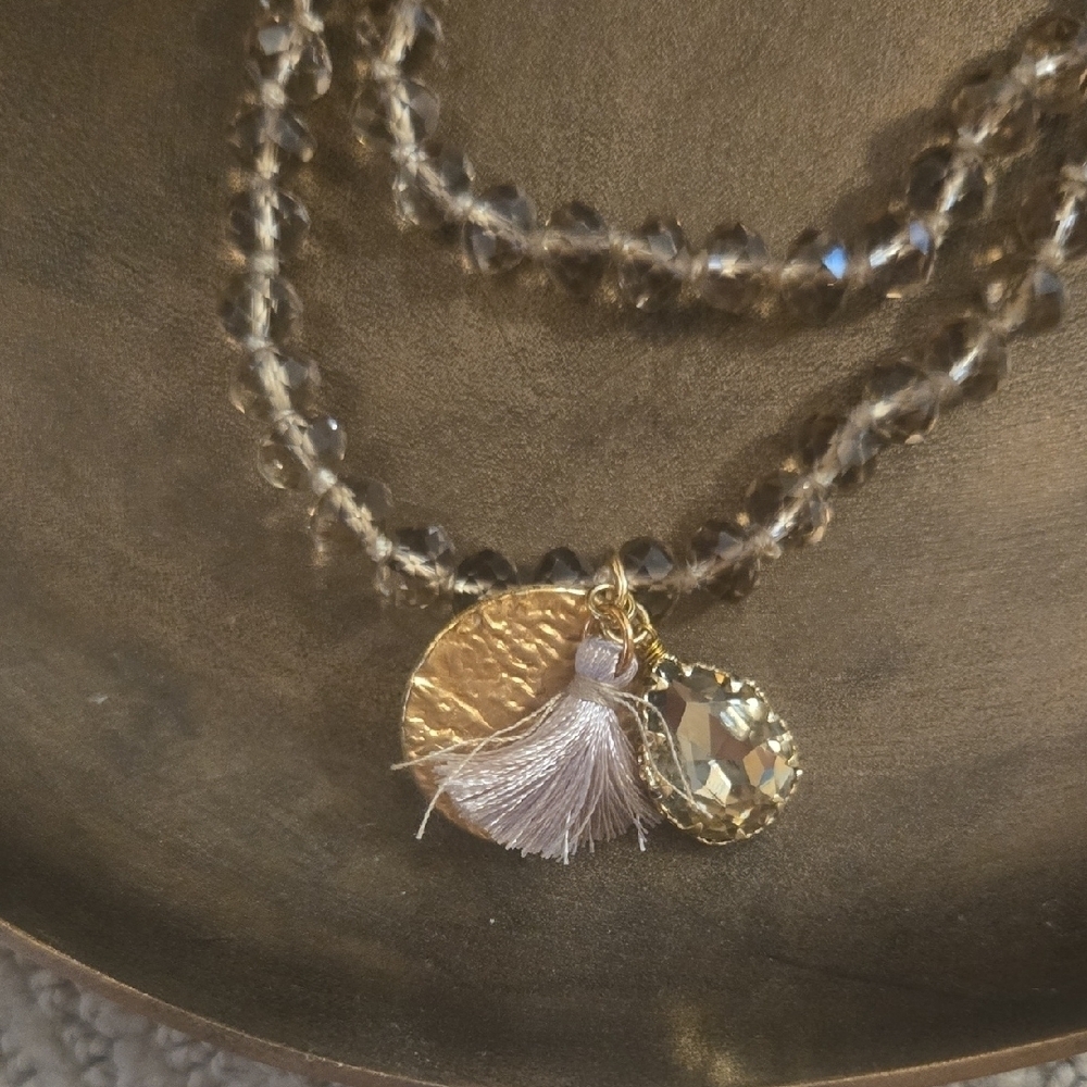 Marlyn Schiff Long Bead Necklace with Charms NWT - Picture 6 of 9